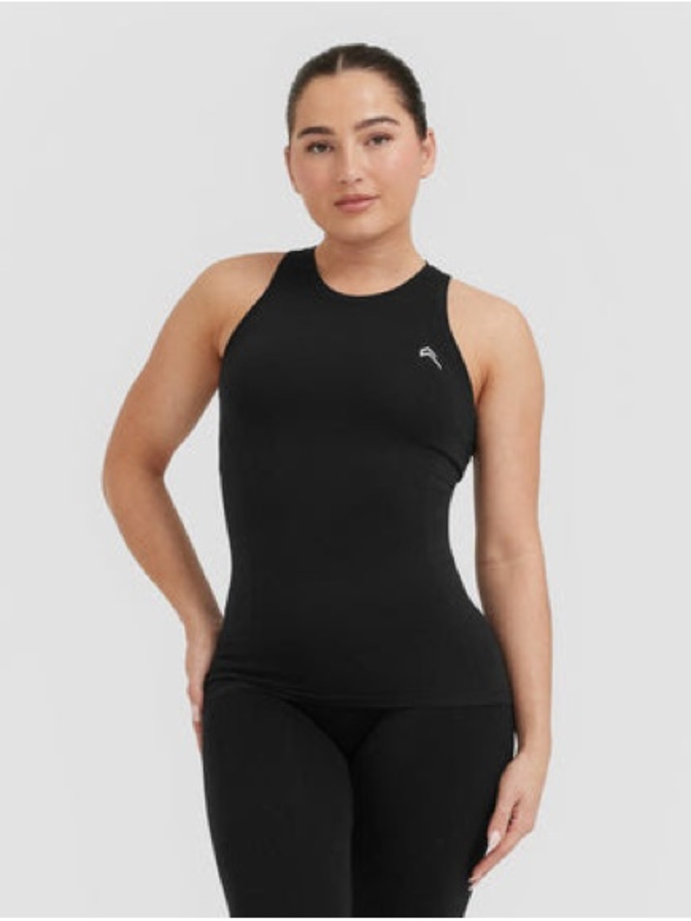 Black Racerback Seamless Tank Top - Performance Women’s Top